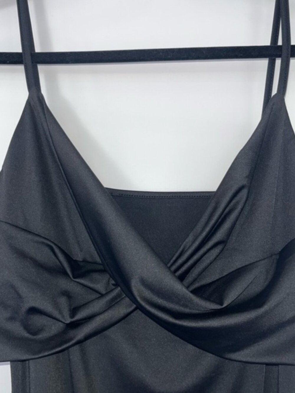 Fitted Slim Mini Black Dress LARGE Like New - Picture 2 of 2
